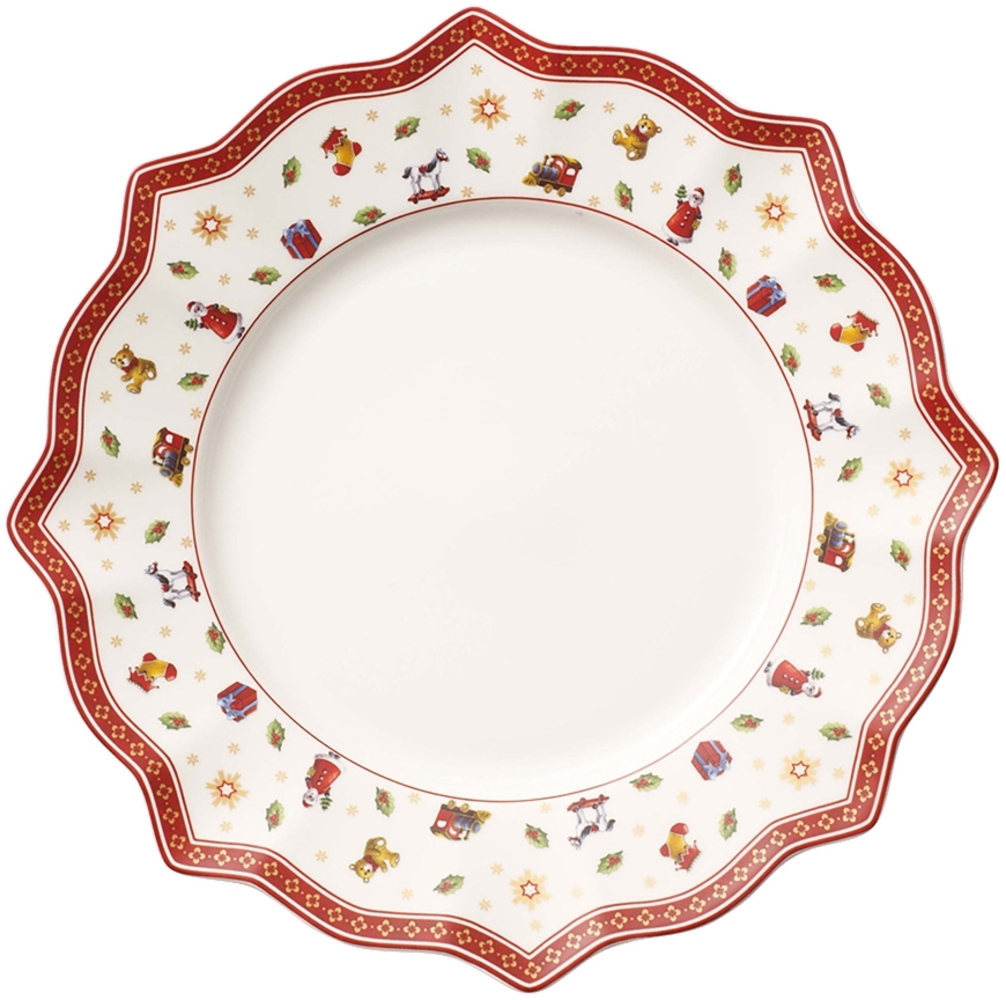 Villeroy & Boch Vorteilset 6 Stück Toy's Delight Speiseteller weiß Premium Porcelain rot,weiß 1485852622 Bild 1