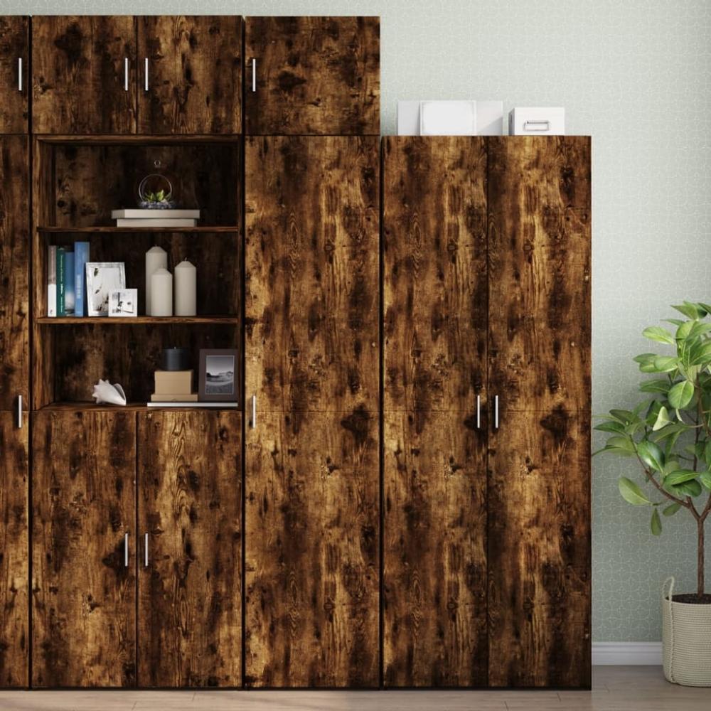 vidaXL Hochschrank Schmal Räuchereiche 45x42,5x225 cm Holzwerkstoff 3281291 Bild 1