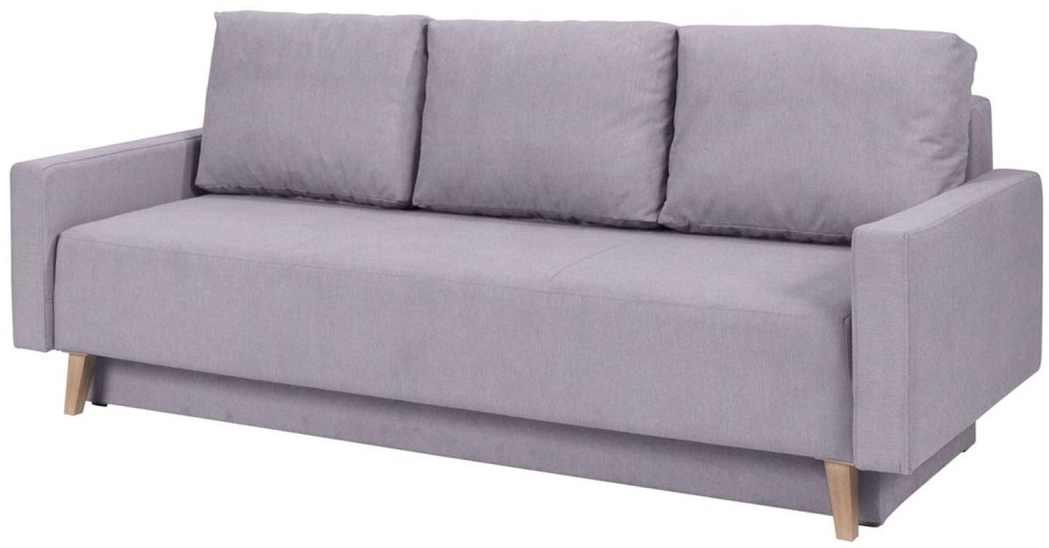 Sofa Schlafsofa KALMAR 3-Sitzer Grau Bild 1