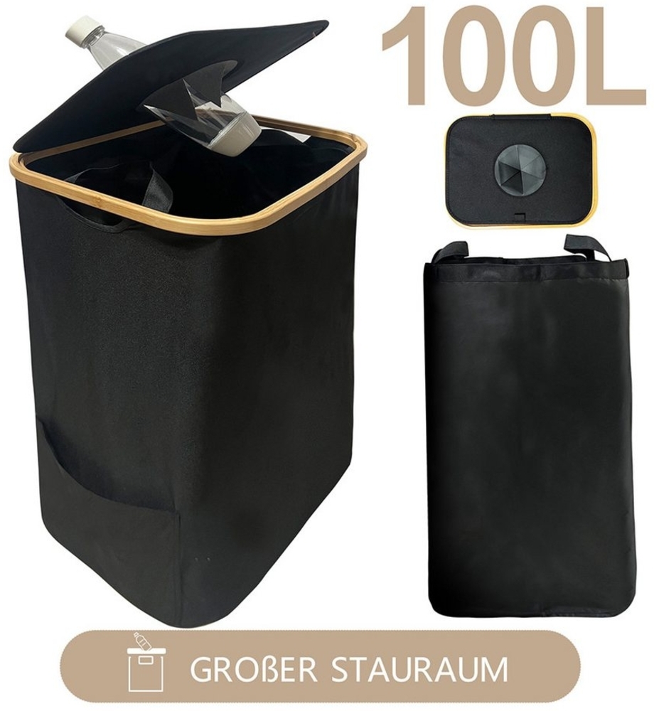 WAOHO Müllsackständer Pfandflaschen Sammelbehälter Flaschenkorb Organizer Faltbar 100L Bild 1