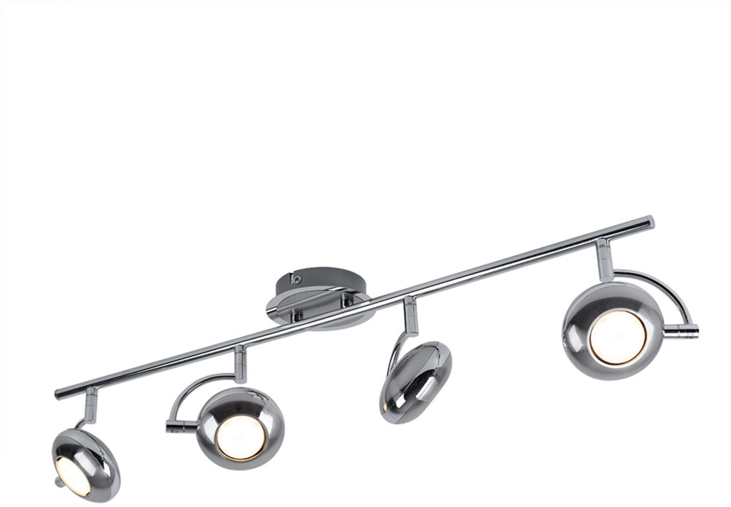 LED Deckenlampe, Chrom, bewegliche Spots, L 70 cm Bild 1