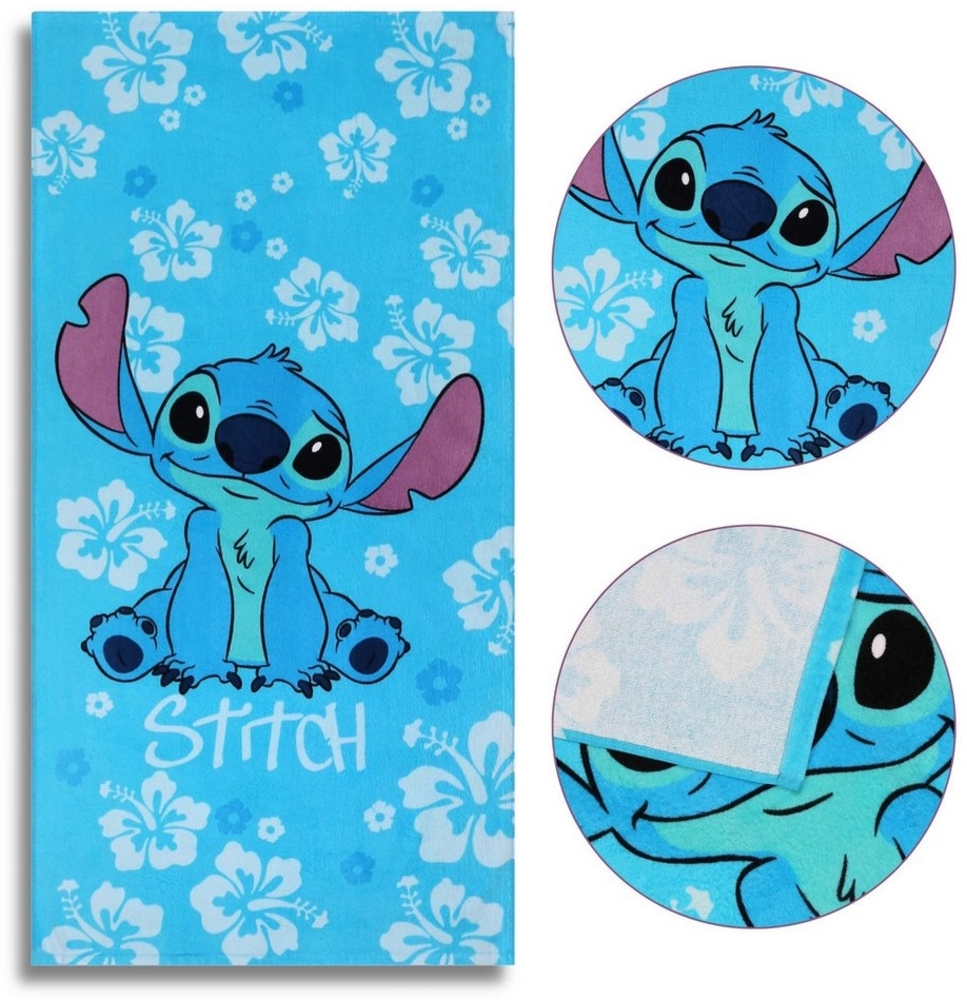 Sarcia. eu Badetücher DISNEY Stitch Baumwollbadetuch, Kinderbadetuch 70x140 cm Bild 1