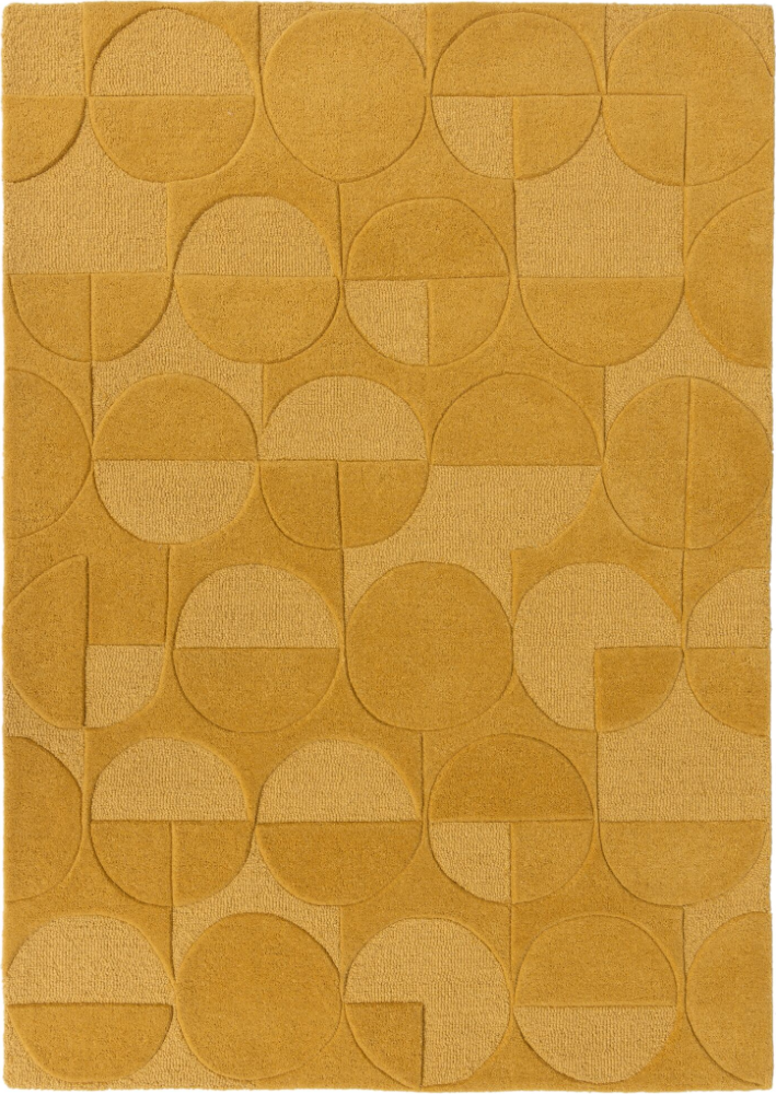 Kadima Design Eleganter Wollteppich "Deben Noah" -, Rutschfest. Farbe: Senfgelb, 120x170 cm Bild 1