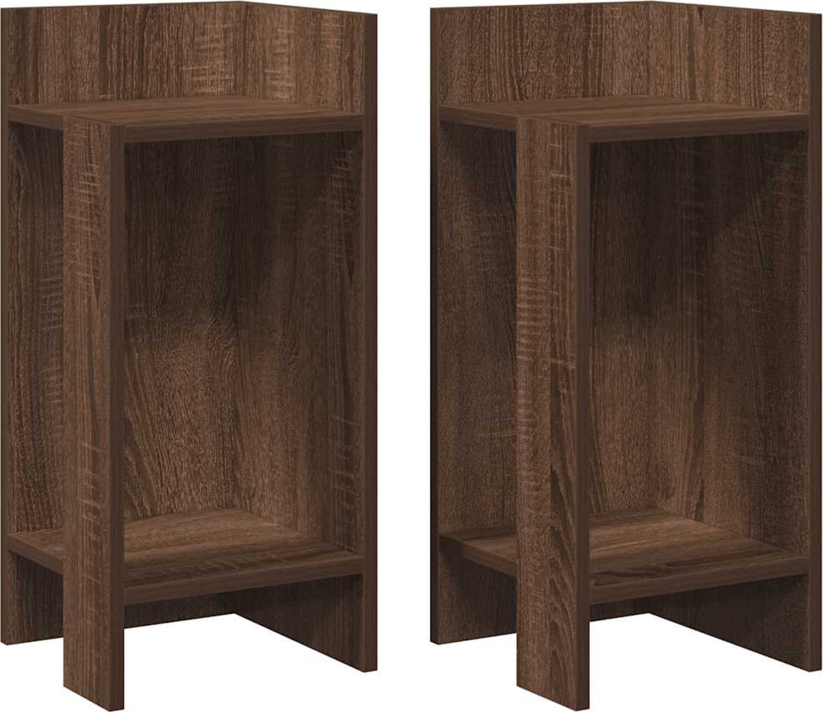 vidaXL Beistelltische 2Stk. mit Ablage Braun Eichen-Optik 25,5x27x60cm 858555 Bild 1