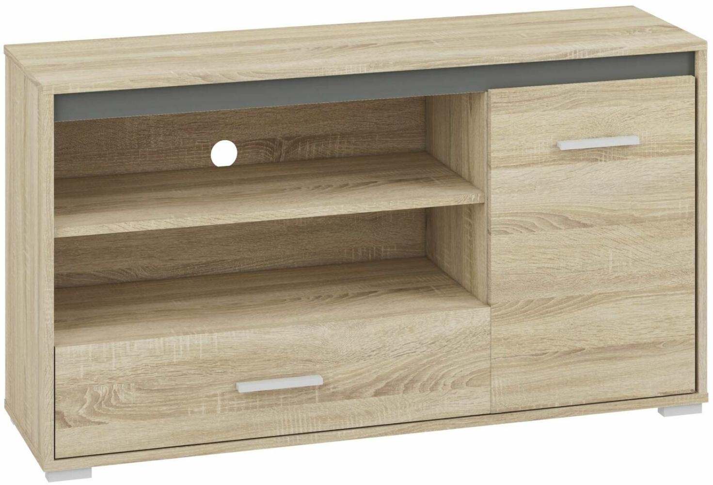 Stylefy Vanesa Lowboard Sonoma Eiche Anthrazit Bild 1