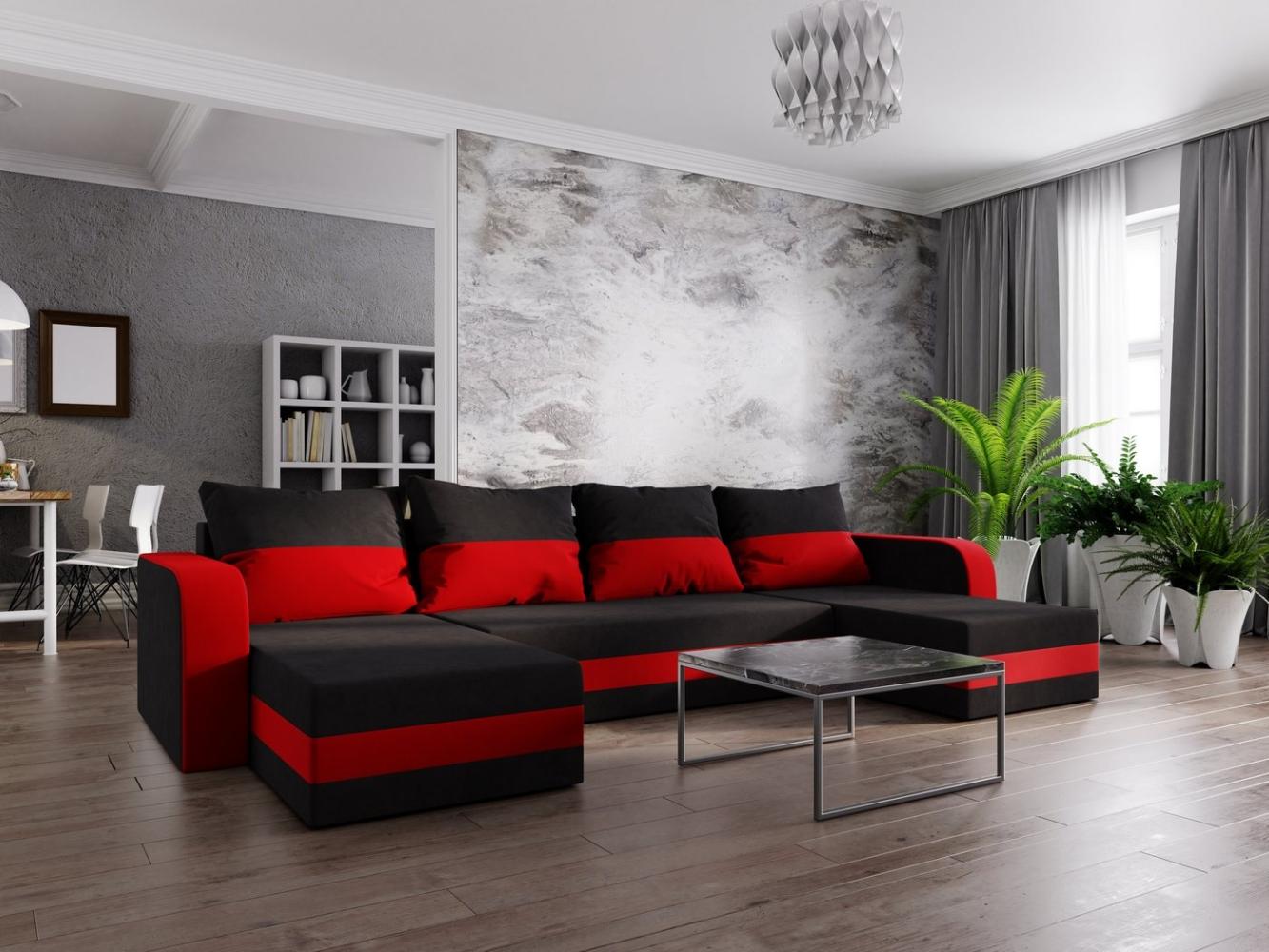 ALTDECOR Wohnlandschaft HEWLI-BIS, Couch mit Schlaffunktion, Wohnzimmer - Ecksofa Bild 1