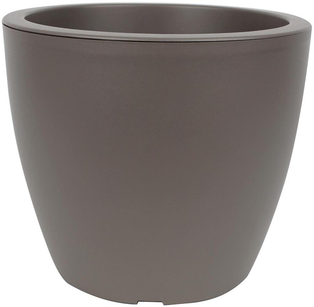 Centi Kunststoff Pflanzkübel LINEA d= 25 cm H= 21 cm taupe Bild 1