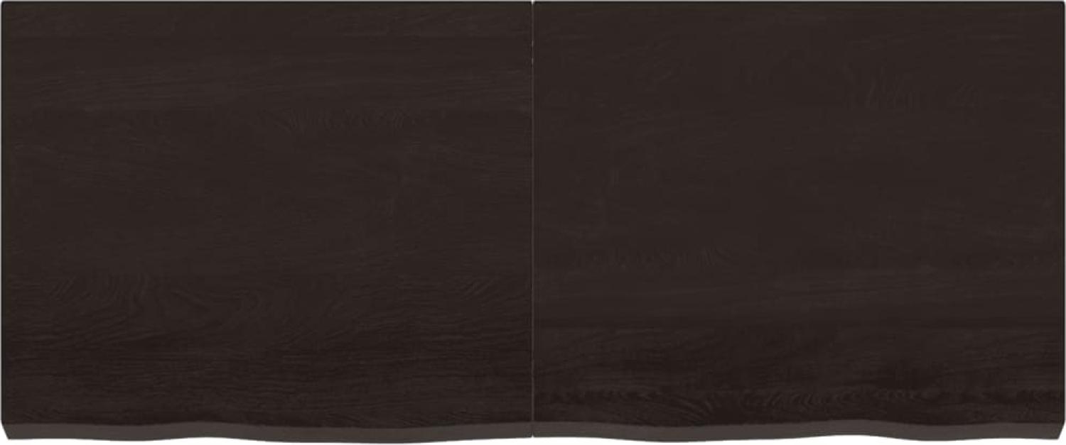 vidaXL Tischplatte Dunkelbraun 120x50x(2-6)cm Massivholz Eiche 3156437 Bild 1
