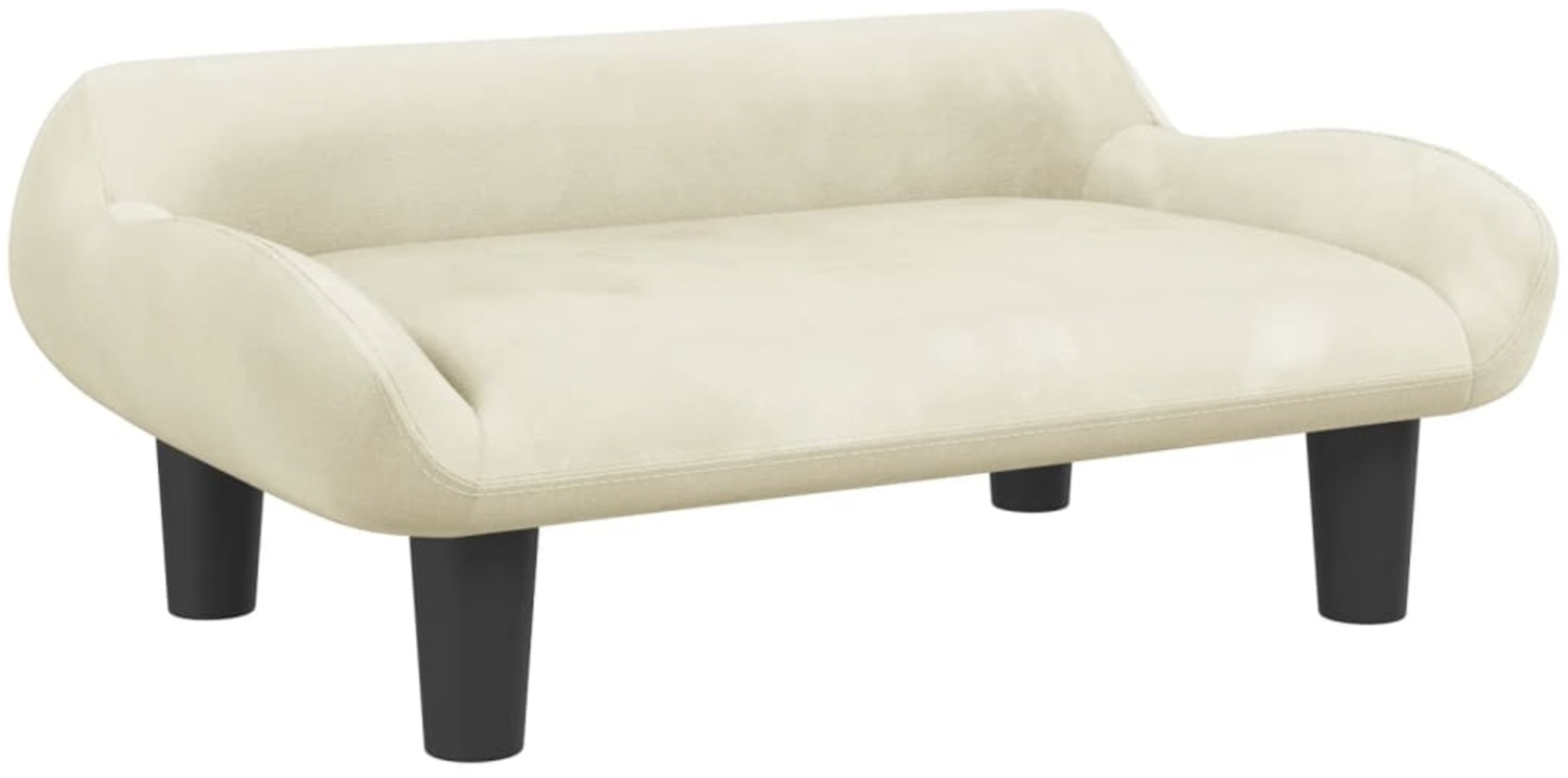 vidaXL Kindersofa Creme 70x40x24 cm Samt 3196355 Bild 1