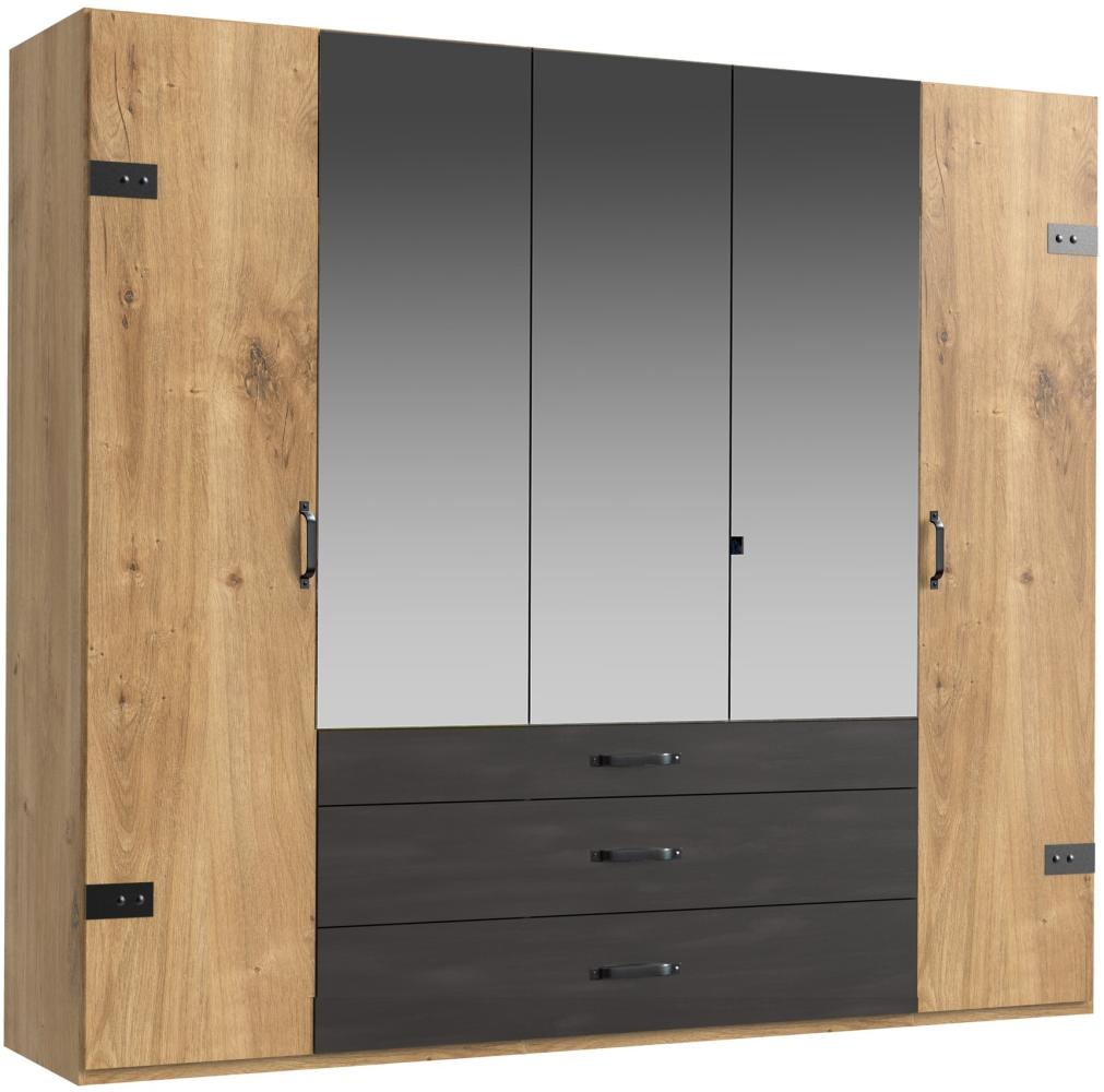 Kleiderschrank >Detroit< (BxHxT: 250x216x58 cm) in Plankeneiche Bild 1