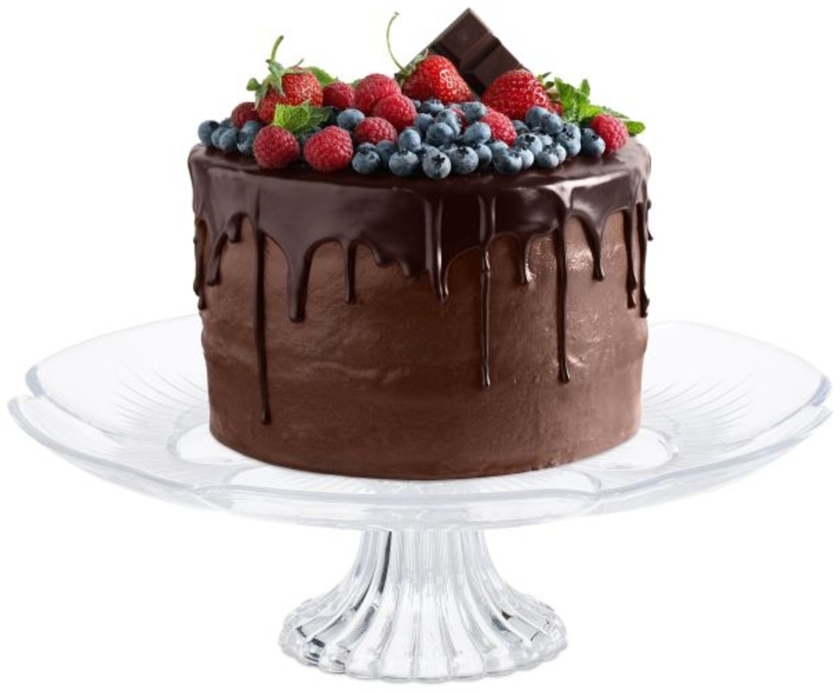 Transparente Tortenplatte mit Standfuß Bild 1