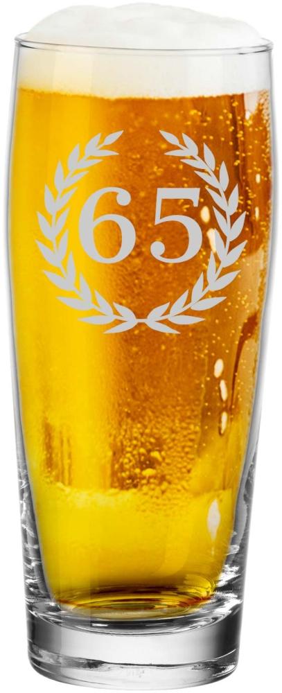 Luxentu Willi Becher Bierglas Helles-Glas 0,5 Liter mit Eichung - 65. Jubiläum Bild 1