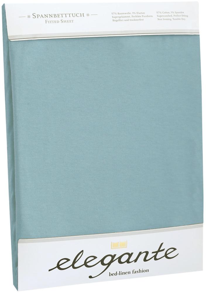 elegante Jersey Spannbettlaken|90x200 - 100x220 cm| aqua Bild 1