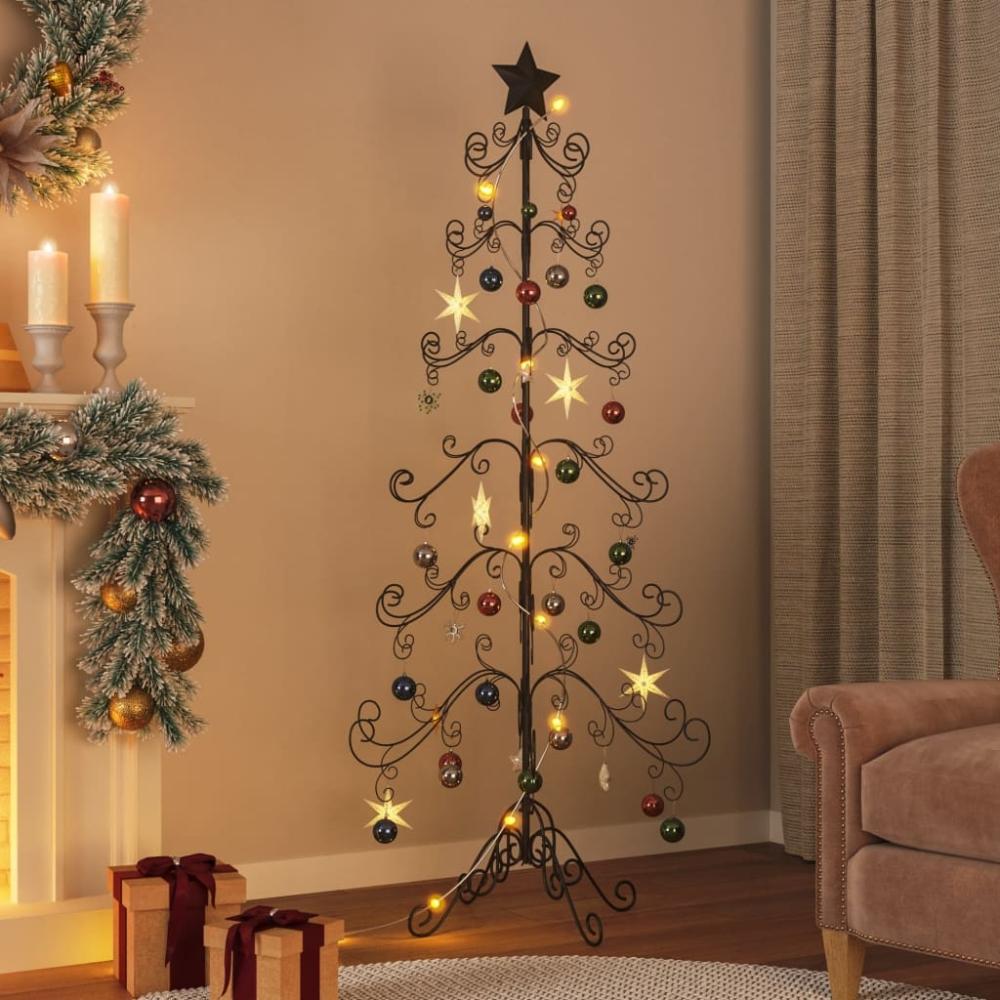 vidaXL Metall-Weihnachtsbaum für Dekorationen Schwarz 180 cm 359608 Bild 1