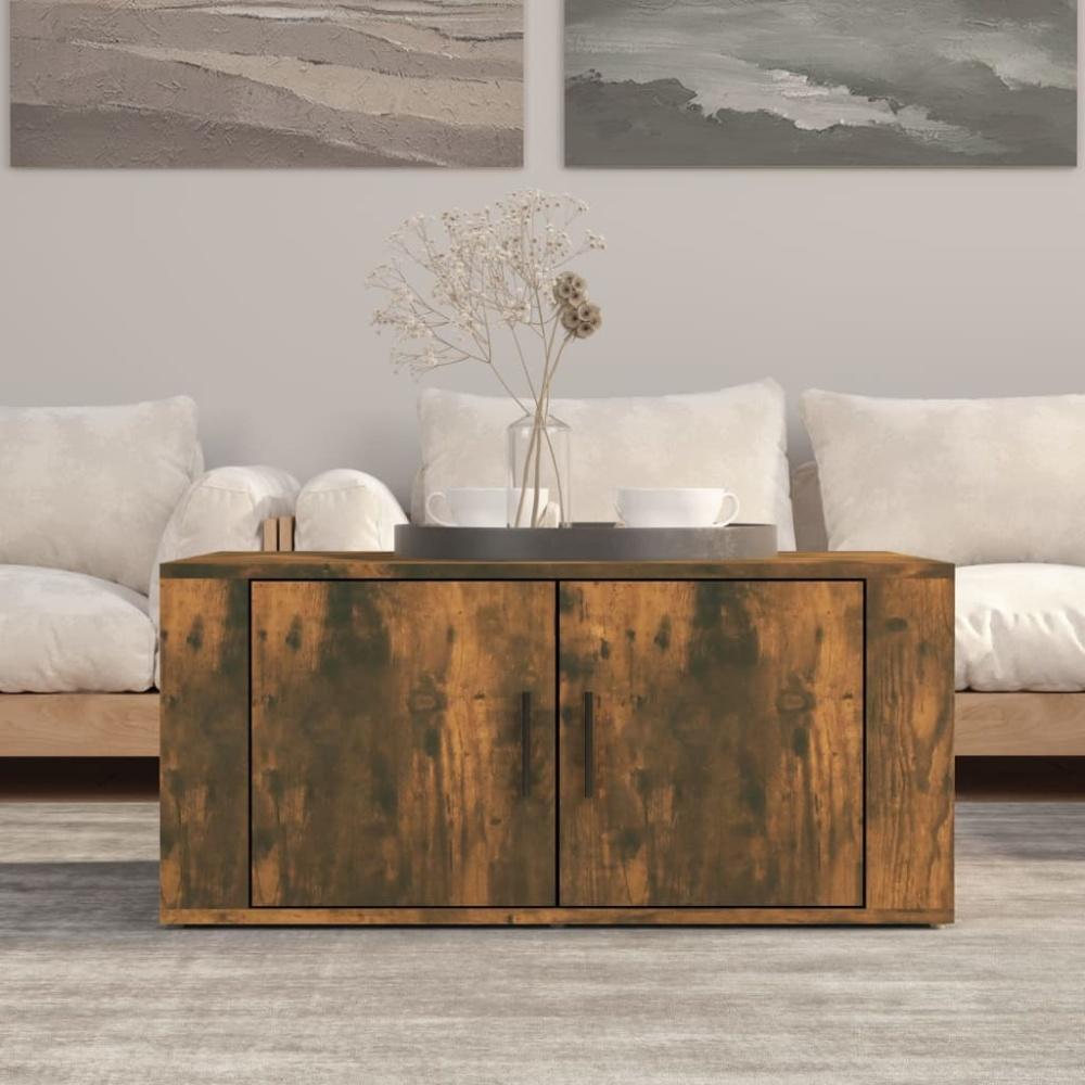 vidaXL Couchtisch Räuchereiche 80x50x36 cm Holzwerkstoff 816517 Bild 1