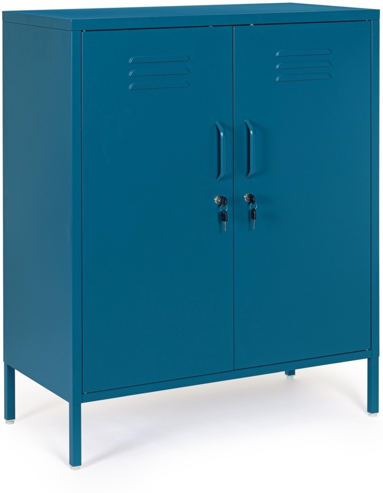 Kommode Cambridge aus Metall, Blau Bild 1