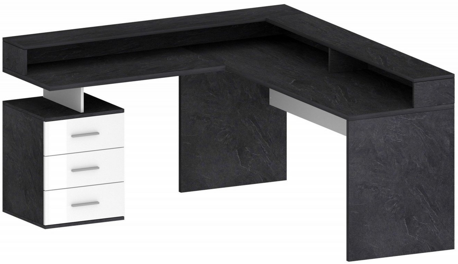 INOSIGN Eckschreibtisch New Selina, Schreibtisch, Schubkästen, mit oder ohne Monitoraufsatz, B 180/160 cm Bild 1