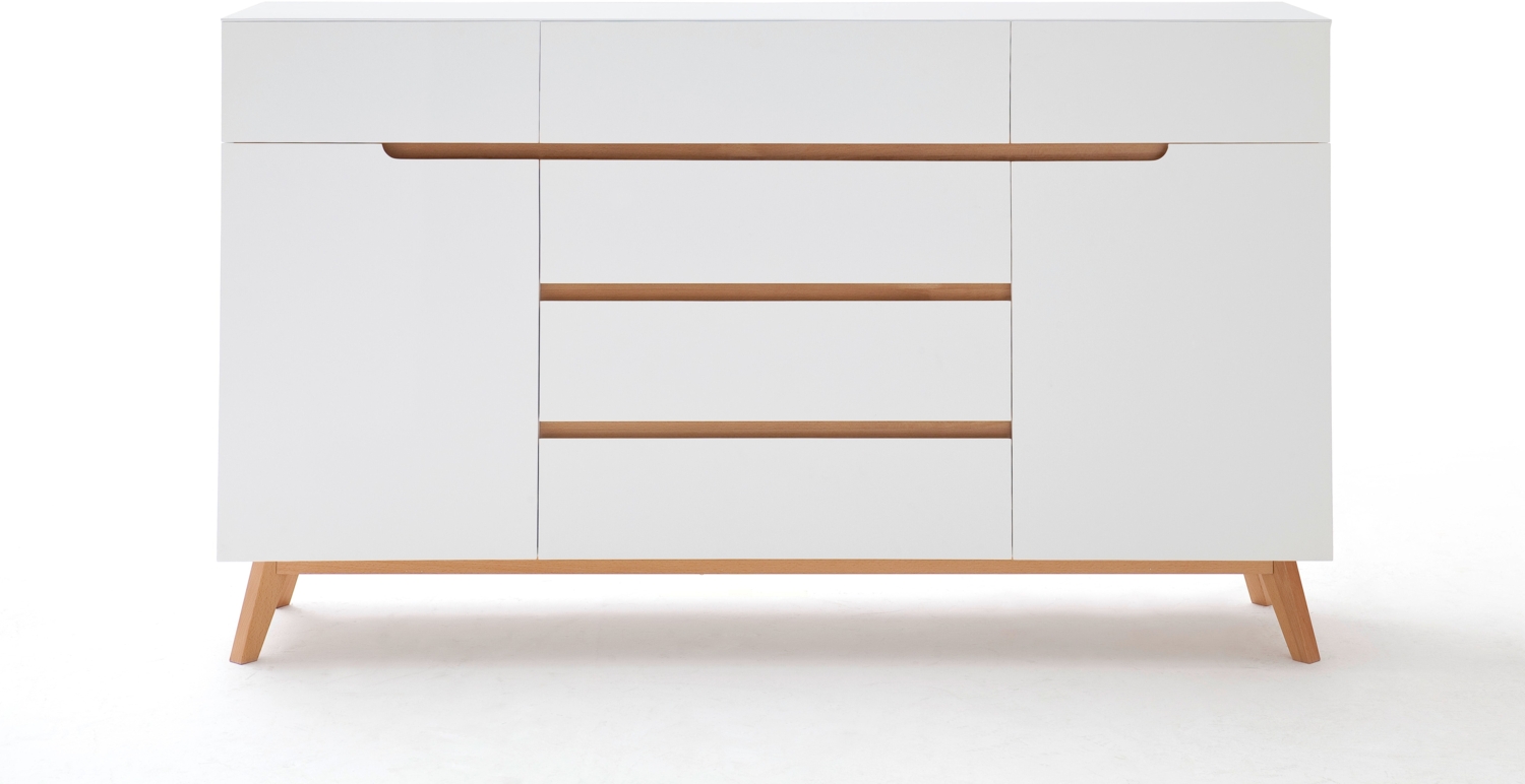Cervo Sideboard II - Weiß matt Asteiche Bild 1