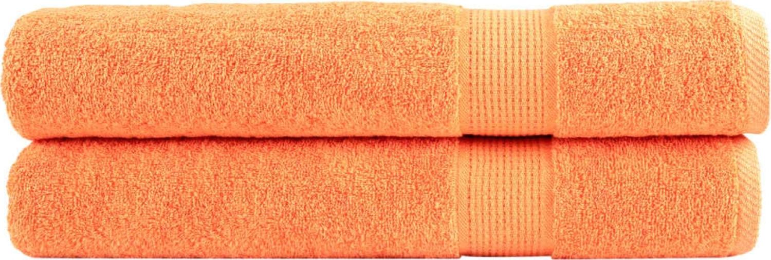 vidaXL Premium-Saunatücher SOLUND 2 Stk. Orange 80x200 cm 600 g/m² 137386 Bild 1