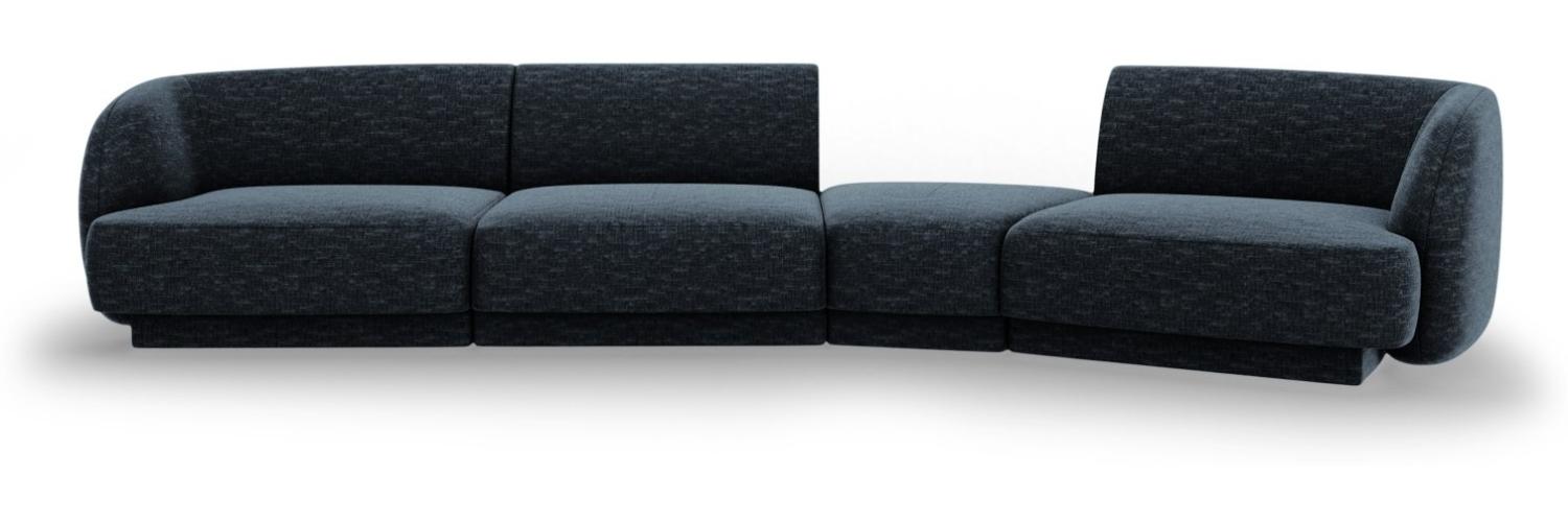 Micadoni Modulares Sofa Miley 4-Sitzer Rechts Chenille Königsblau Bild 1