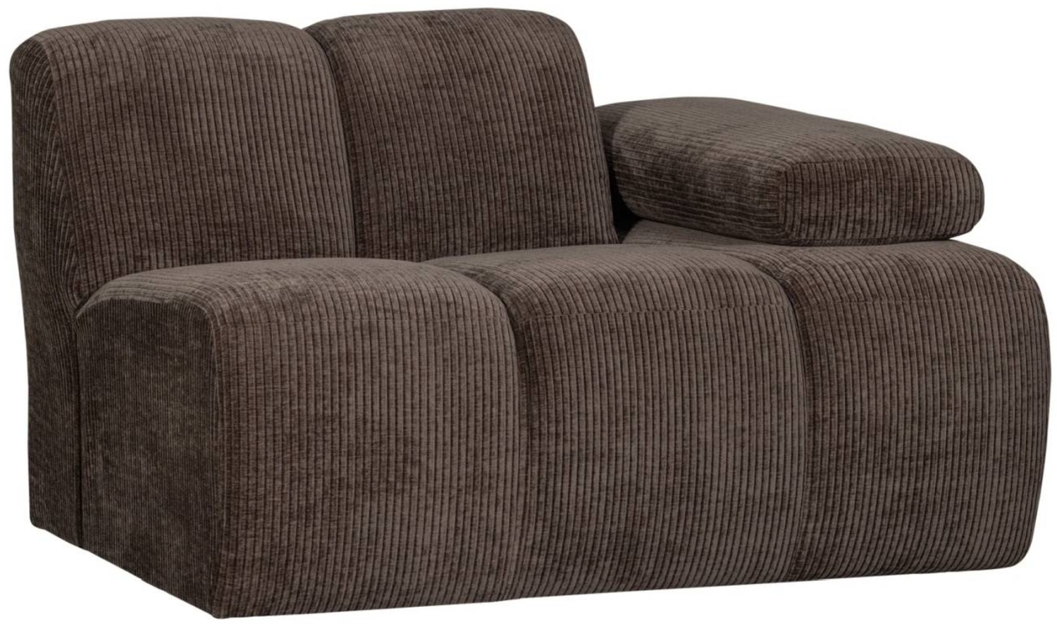 Modulsofa Mojo Flachcord 1er Arm-Rechts, Braun Bild 1