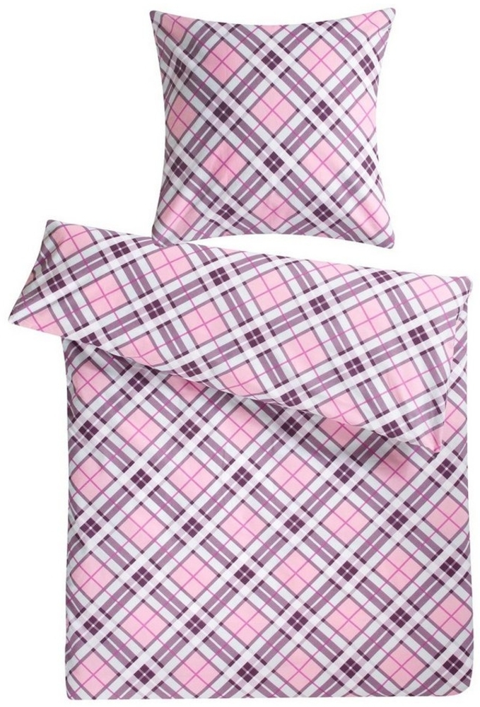 Carpe Sonno Bettwäsche Extra Warme Bettwäsche Biber Winterbettwäsche Premium Bettbezug Set, Biber, 3 teilig, Bettwäsche 200x220 cm + 2 Kissenbezüge Winter Bettwäsche Rosa Flanell Bild 1