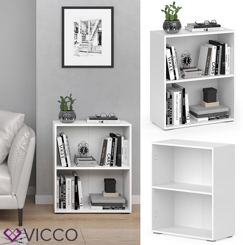 VICCO Bücherregal EASY S Weiß Standegal Wandregal Aktenregal Schrank Büro Bild 1