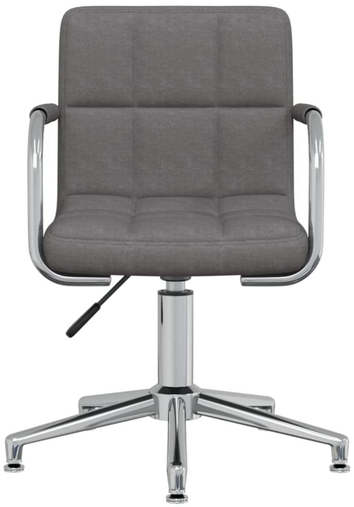 vidaXL Esszimmerstuhl Drehbar Dunkelgrau Stoff, Drehbar [3088063] Bild 1