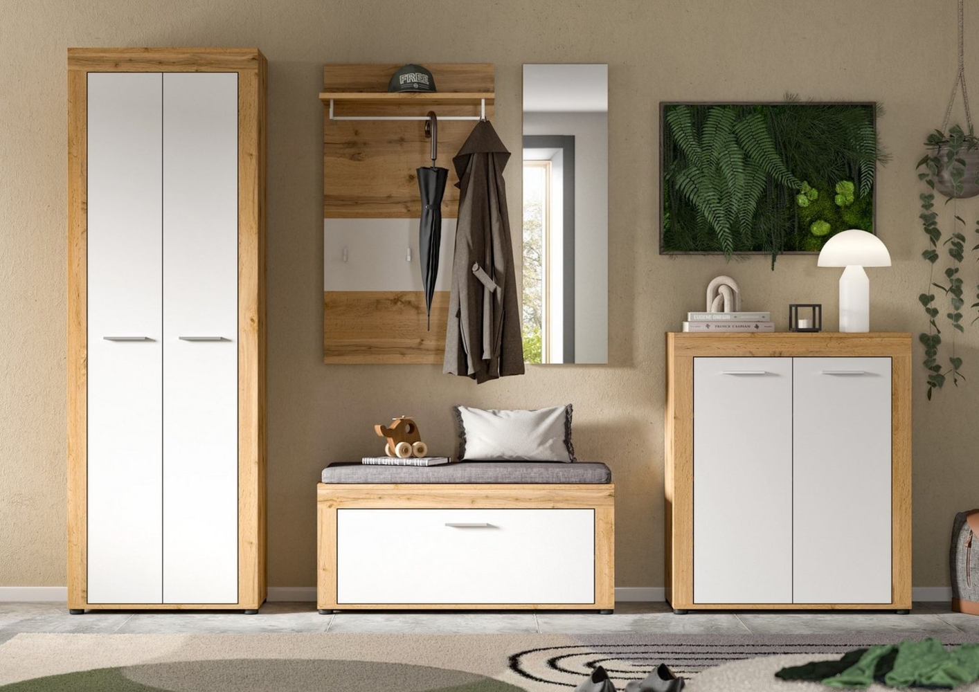 INOSIGN Garderoben-Set Aosta, (Set, 6-St), Aosta, Höhe 191 cm, Garderobenset, Flur, Diele Bild 1