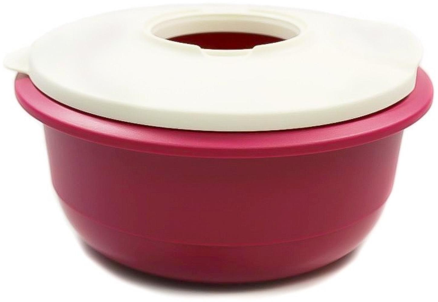 TUPPERWARE Rührschüssel Pro 3,5 L dunkelpink+ Spritzschutzdeckel Bild 1