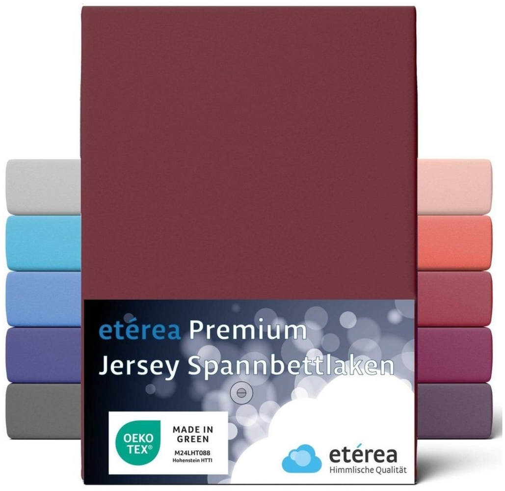 etérea Himmlische Qualität Spannbettlaken etérea Premium Jersey Spannbettlaken 90x200 -, Jersey, Gummizug: rundum, (1 Stück) Bild 1