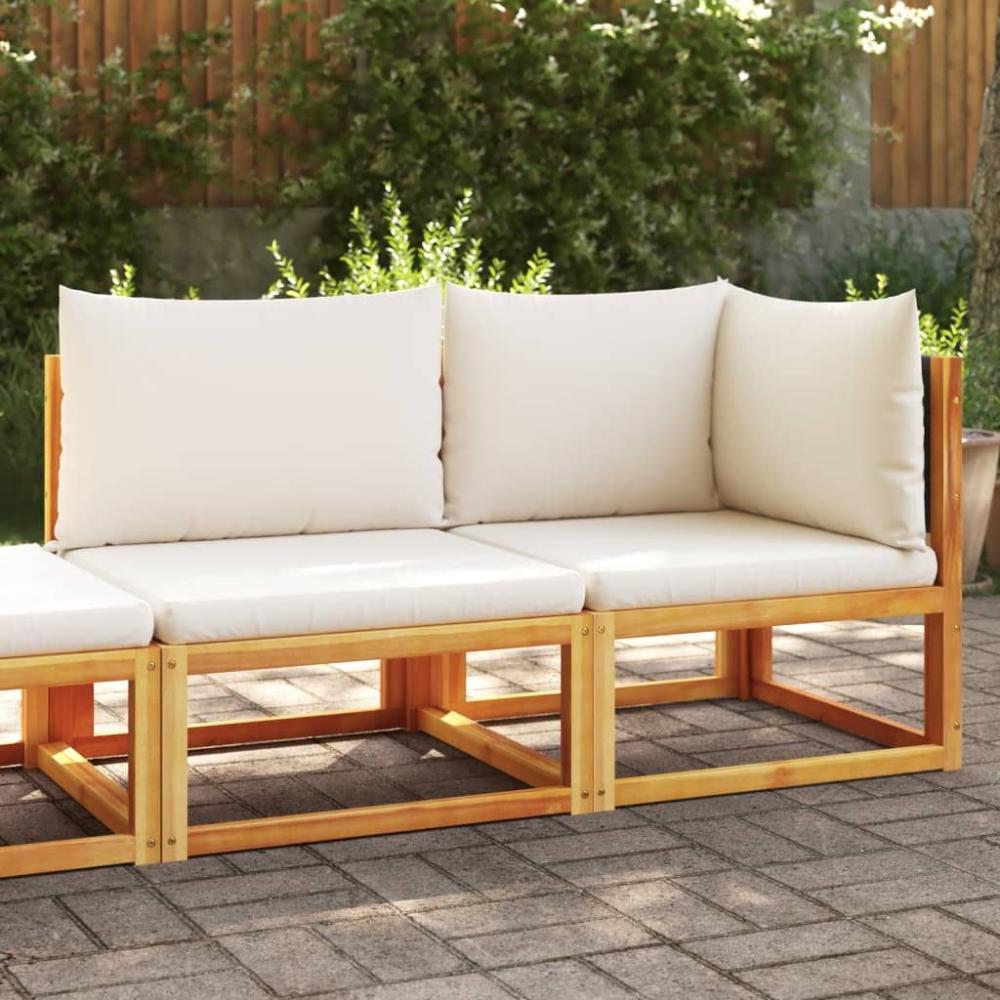 vidaXL Gartensofa mit Kissen 2-Sitzer Massivholz Akazie 4008171 Bild 1