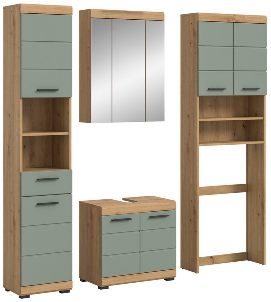 INOSIGN Badmöbel-Set Siena, 4 teilig, bestehend aus:, (Set), Hochschrank, WBU, Spiegelschrank, Waschmaschinenumbauschrank Bild 1