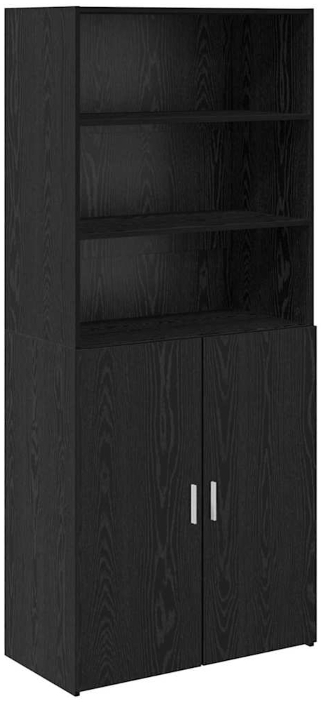vidaXL Highboard Schwarz Eichen-Optik 80 x 42,5 x 185 cm Holzwerkstoff 3402634 Bild 1