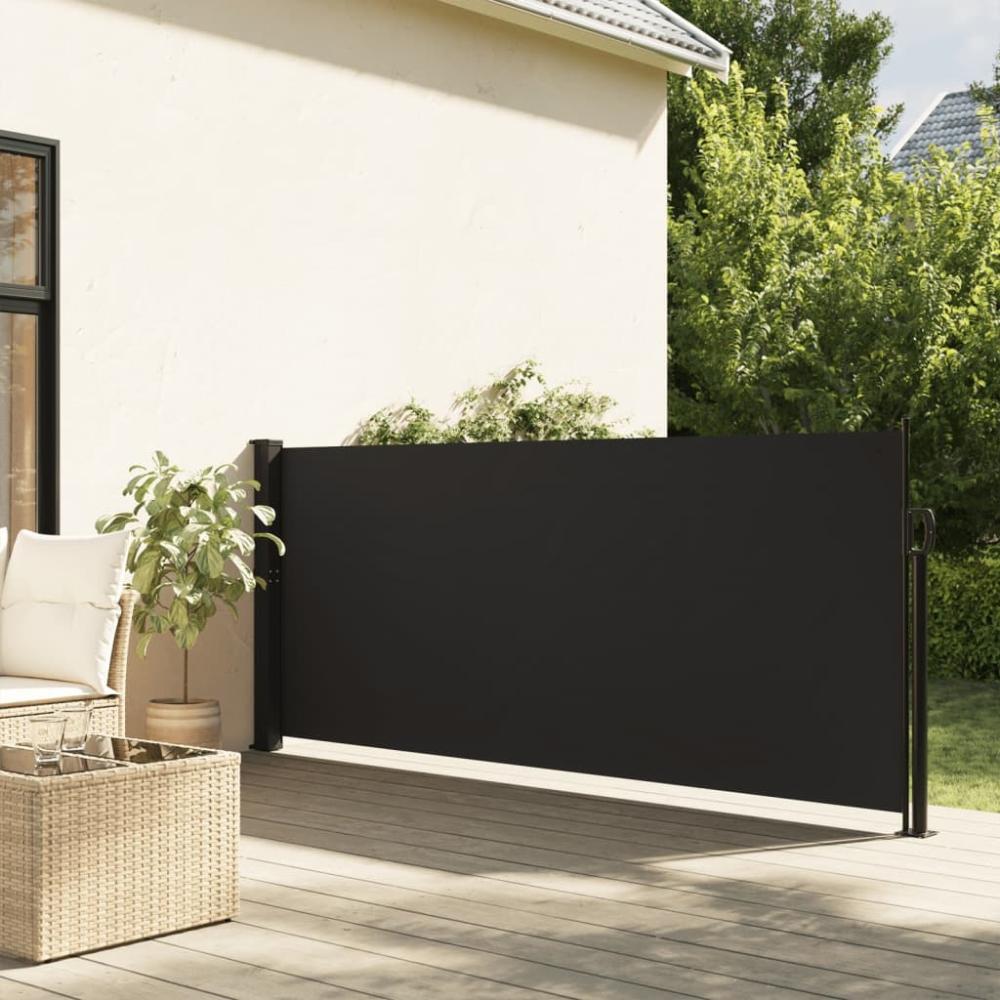 vidaXL Seitenmarkise Ausziehbar Schwarz 100x500 cm 4004384 Bild 1