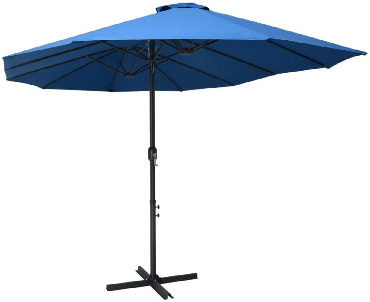 vidaXL Sonnenschirm mit Aluminium-Mast 460x270 cm Blau 47303 Bild 1