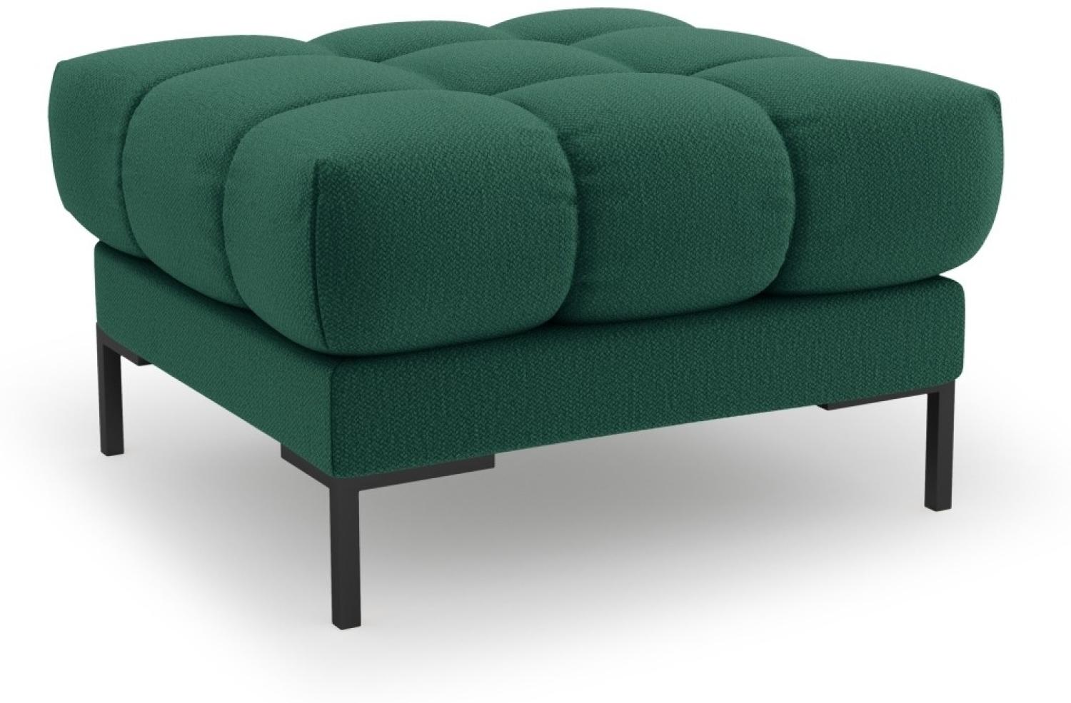 Micadoni Pouf Hocker Mamaia | Bezug Green | Beinfarbe Black Metal Bild 1