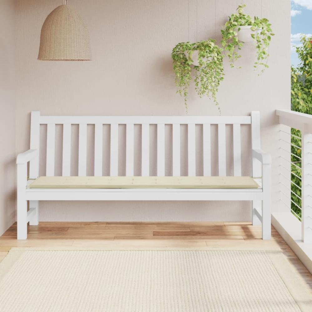 vidaXL Gartenbank-Auflage Creme 200x50x3 cm Oxford-Gewebe 47609 Bild 1