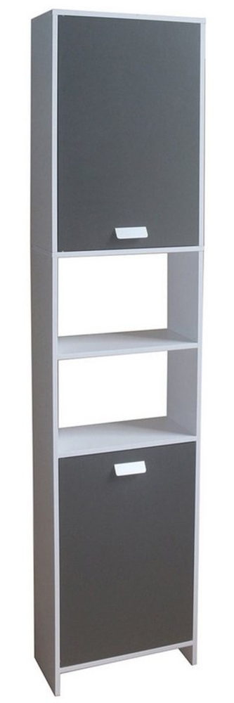 HTI-Living Badregal Badregal Grau/Weiß Thekla, Stück 1-tlg, Hochschrank Badschrank Bild 1