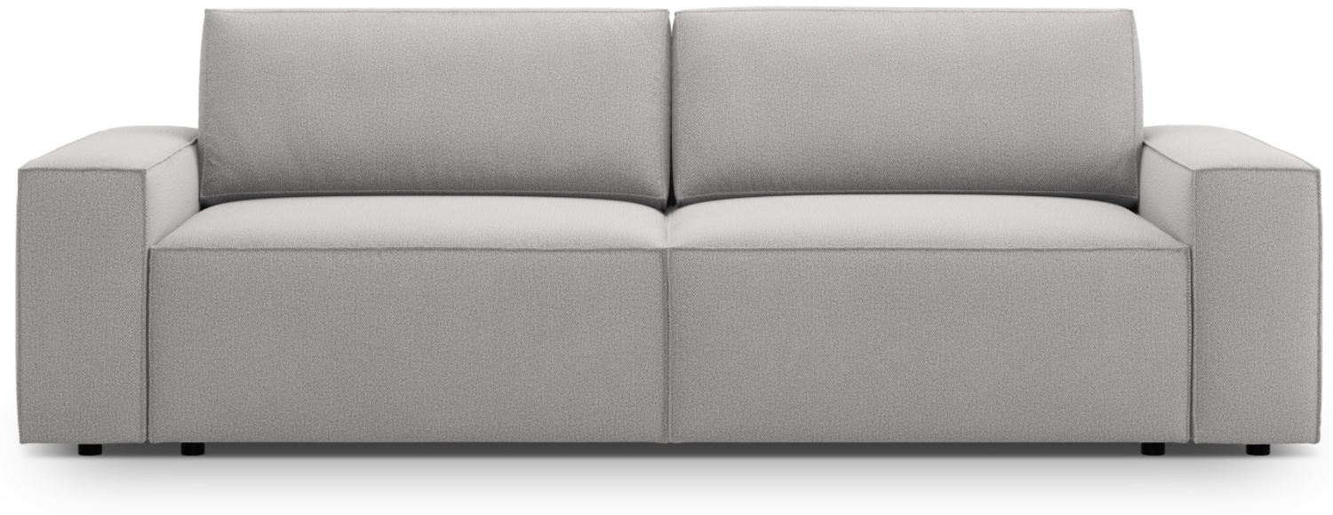 Micadoni Schlafsofa Jodie 3-Sitzer Strukturierter Stoff Hellgrau Bild 1