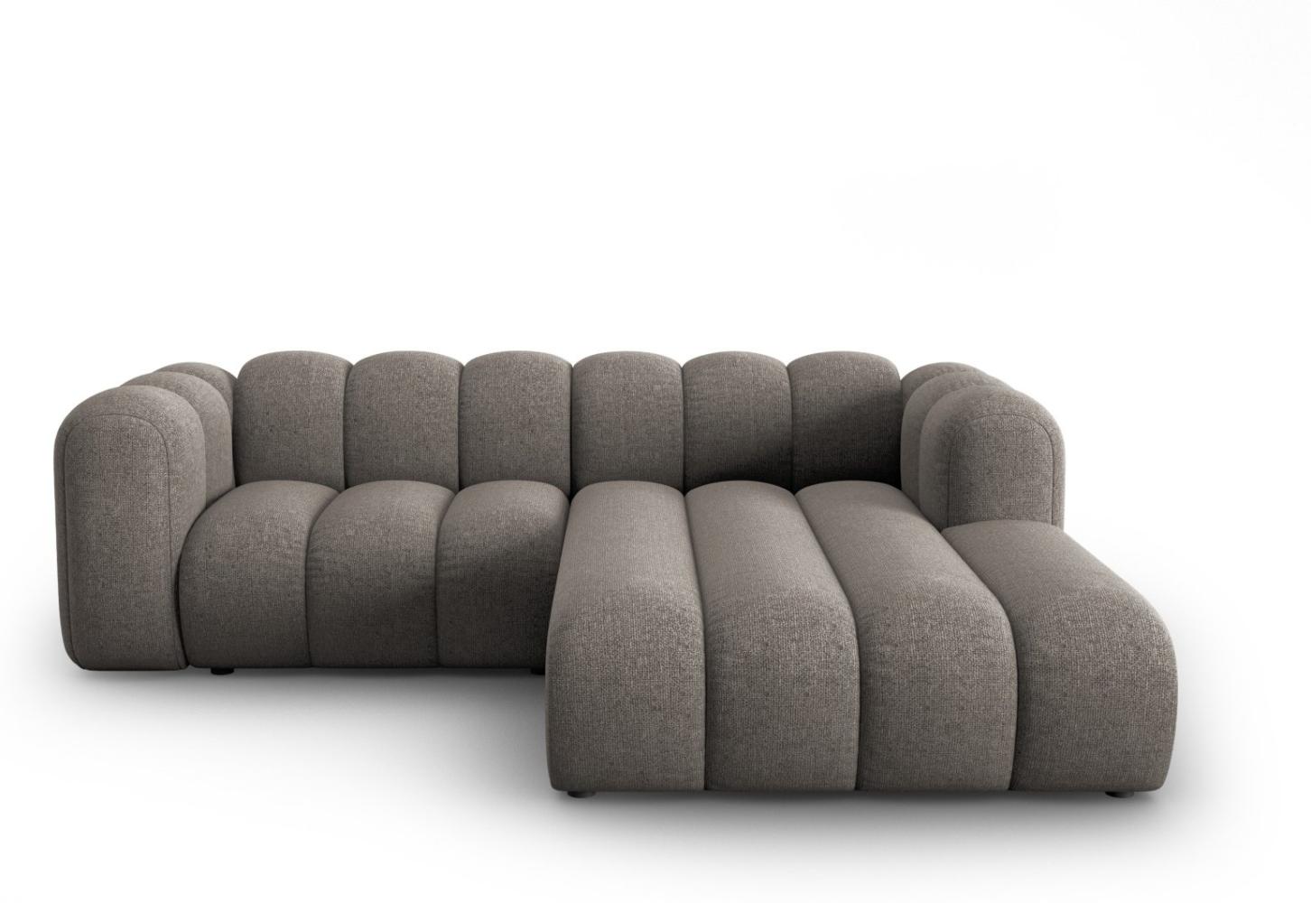 Micadoni Modulares Ecksofa Lupine 3-Sitzer Rechts Chenille Grau Bild 1