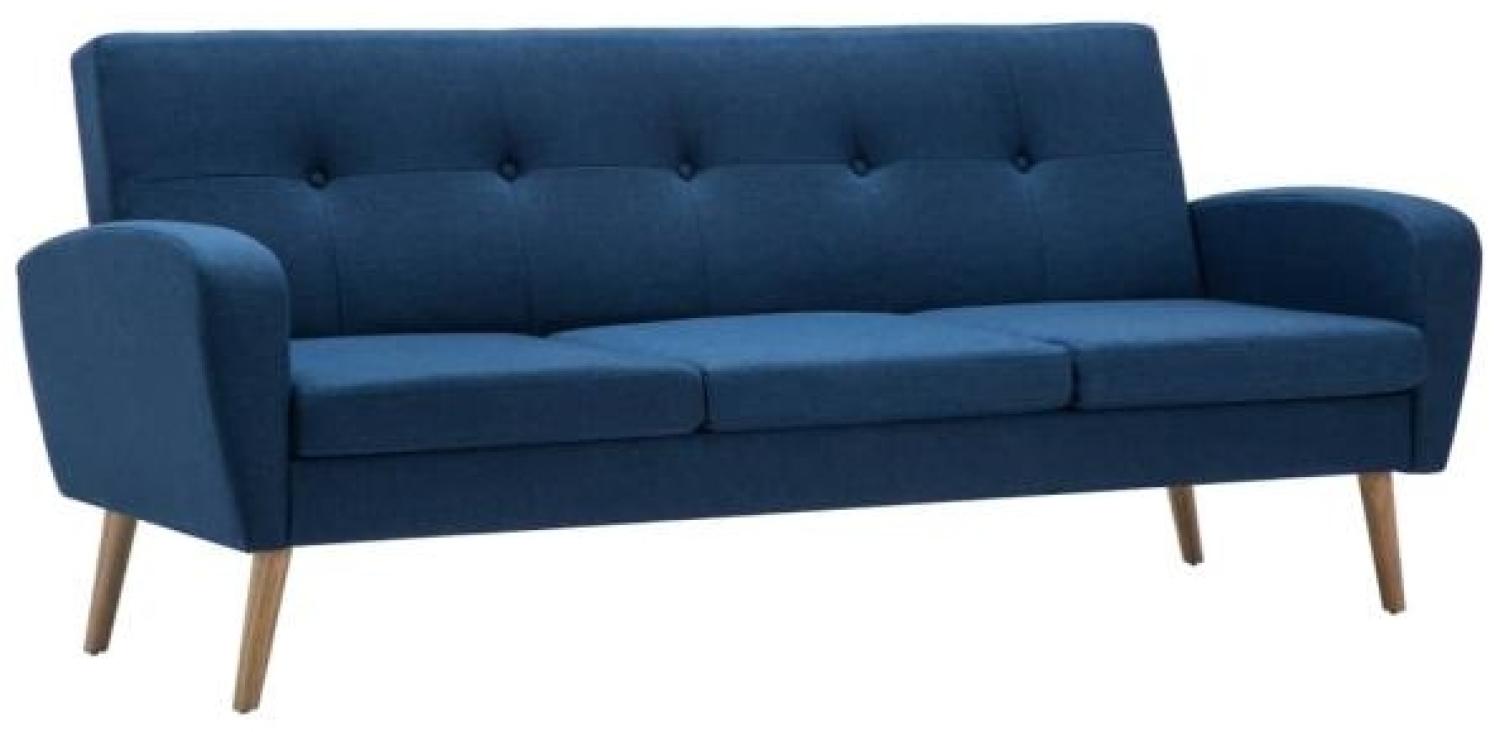 vidaXL Sofa 3-Sitzer Stoff Blau 246995 Bild 1