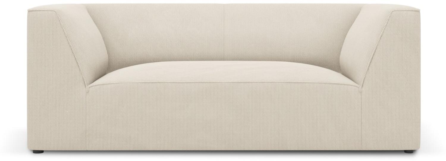 Micadoni 2-Sitzer Sofa Ruby | Bezug Light Beige | Beinfarbe Black Plastic Bild 1