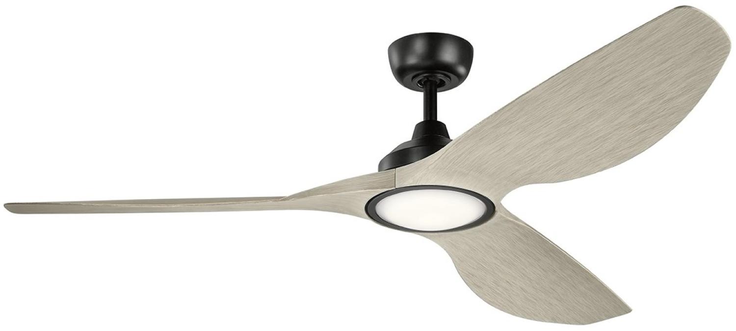 Elstead Lighting Imari Deckenventilator LED Schwarz Walnuss Bild 1