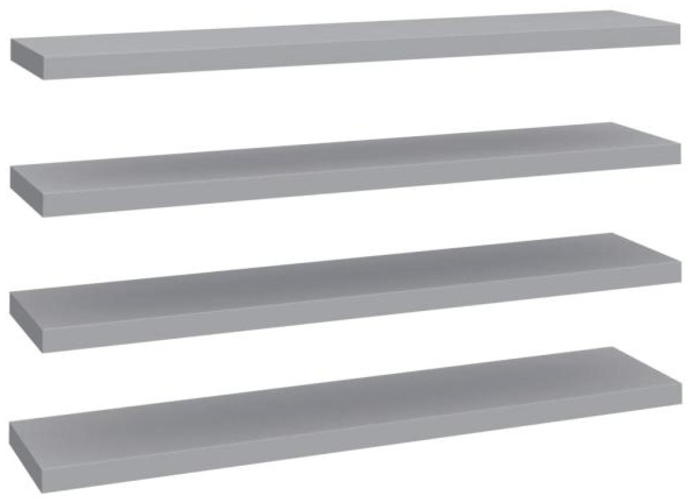 vidaXL Schwebende Wandregale 4 Stk. Grau 120x23,5x3,8 cm MDF 323864 Bild 1