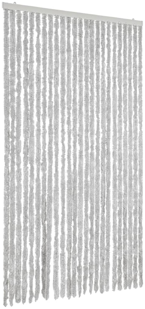 vidaXL Fliegenvorhang Grau 100x220 cm Chenille 377351 Bild 1