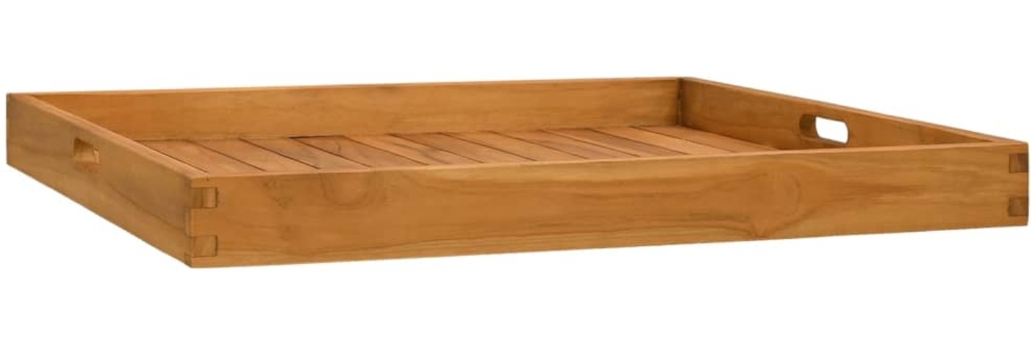 vidaXL Serviertablett 70x70 cm Massivholz Teak 315459 Bild 1