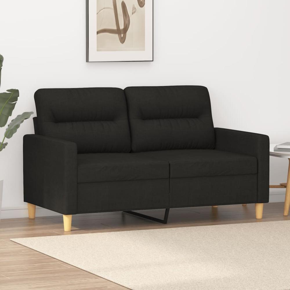 vidaXL 2-Sitzer-Sofa Schwarz 120 cm Stoff 359231 Bild 1