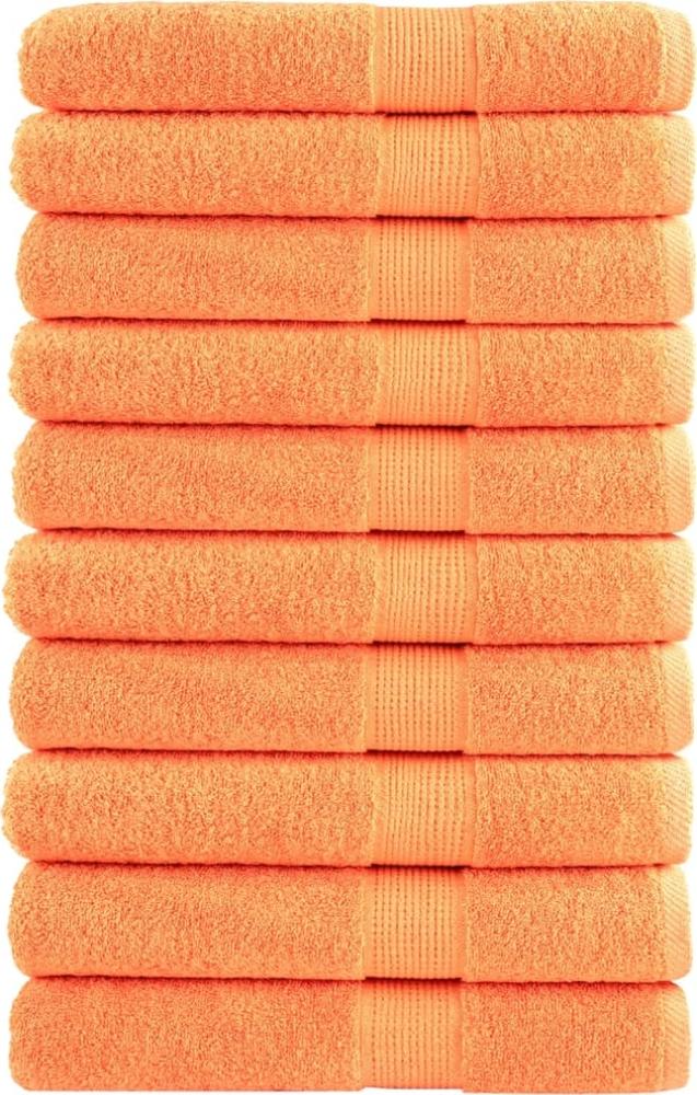 vidaXL Premium-Saunatücher SOLUND 10 Stk. Orange 80x200 cm 600 g/m² 137388 Bild 1