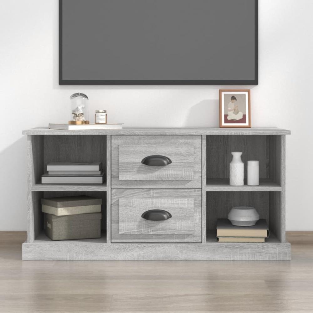 vidaXL TV-Schrank Grau Sonoma 99,5x35,5x48 cm Holzwerkstoff 816278 Bild 1